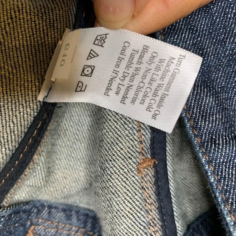 Coldwater Creek Womens Denim Jacket Blue Stretch Pockets Embroidered Petites 10P